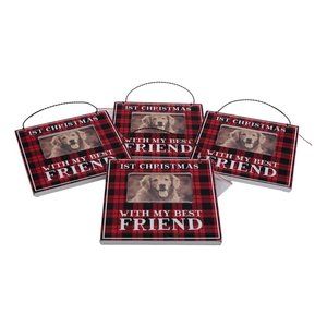 1st Christmas with My Best Friend Picture Frame - Set of 4